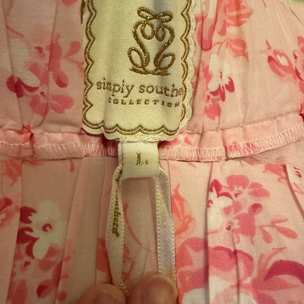 Simply Southern Floral Tiered Skirt in Pink and Blue - Picture 4 of 4